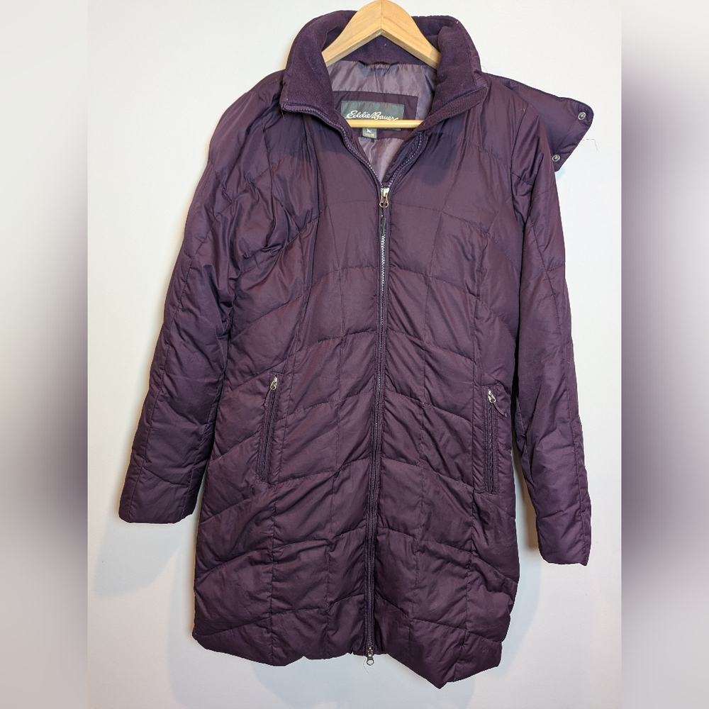 Eddie Bauer Women's Size XS Purple DOWN PARKA Puffer Coat